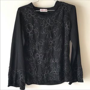 ❋ Black Bead & Embroidered Boho Blouse ❋ Vandana ❋